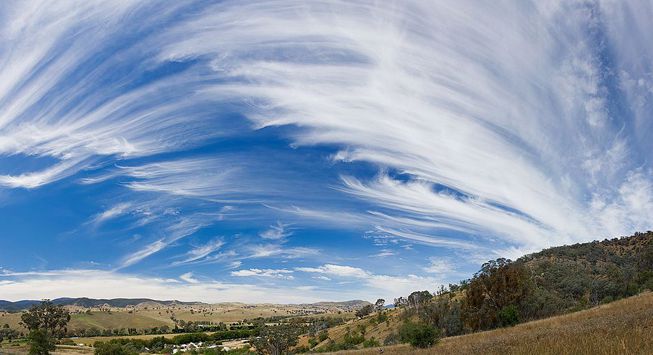 Cirrus clouds over Australia
