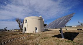 A silo eco-home in Greenburg, Kansas, in 2009