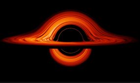 A visualization of a supermassive black hole.