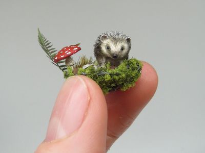 Miniature art sculptures by Fanni Sandor