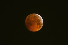 blood moon at total lunar eclipse