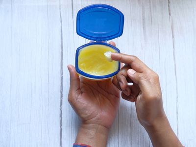 A small tub of petroleum jelly