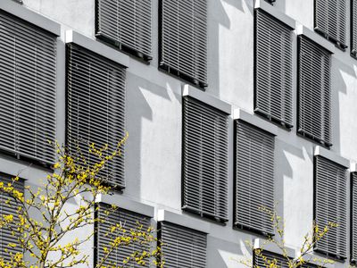 exterior shades on building in Germany