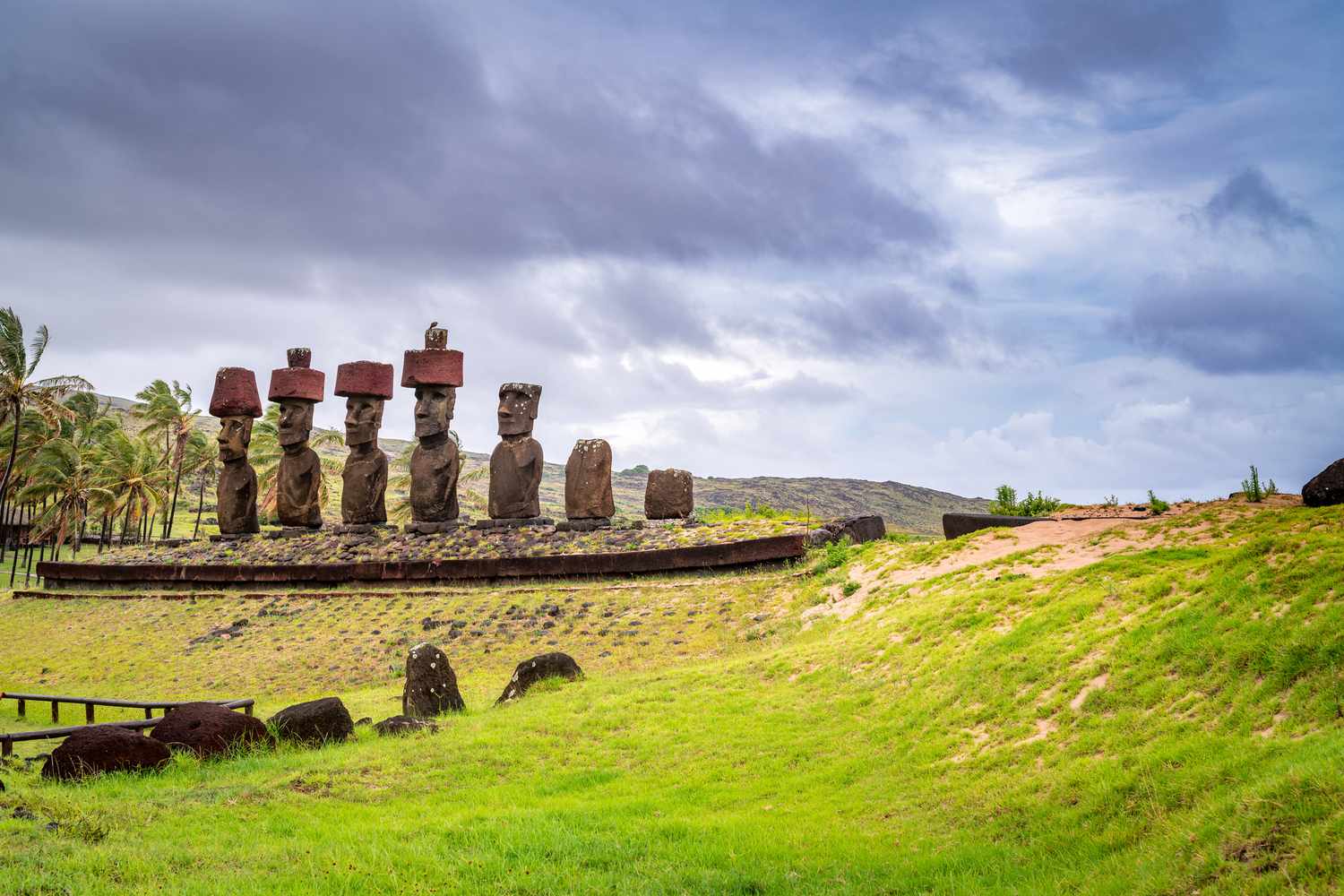 Monolithic statues on Easter Island