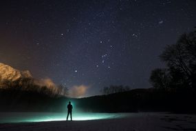 looking at the night sky in January