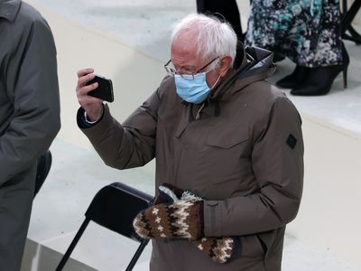 Bernie Sanders' mittens on Inauguration Day