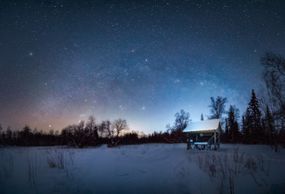 starry night sky in December