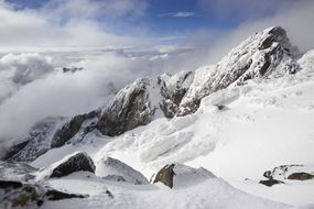 View from Margherita Peak, Mount Stanley, Kilembe Route, Rwenzori National Park, Kasese District, Uganda
